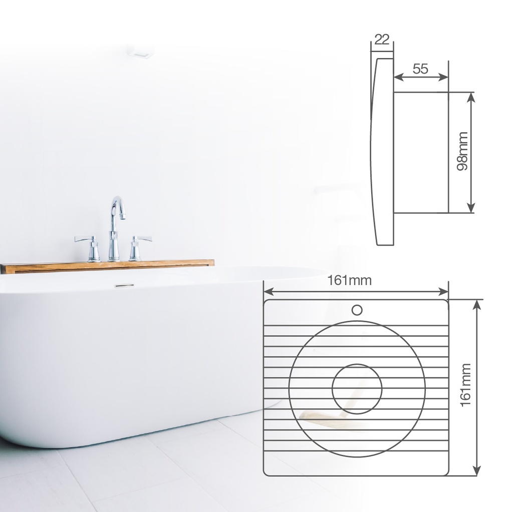 extractor baño 15w 100 mm con sensor de movimiento - Imagen 2