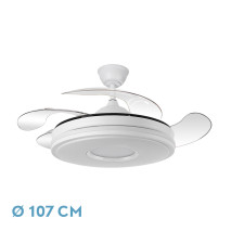 ventilador  techo dani blanco 6980lm 107cm