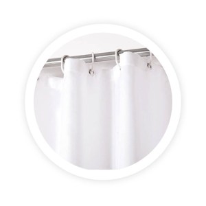 cortina de baño 180*180 blanca gsc