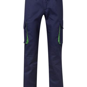 pantalon multibolsillos negro/verde