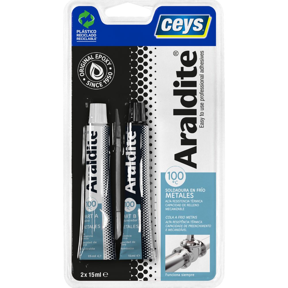 araldite adhesivo epoxi 5+5ml especial metales ceys